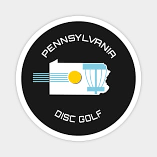 Pennsylvania Disc Golf - State Shape Black Magnet